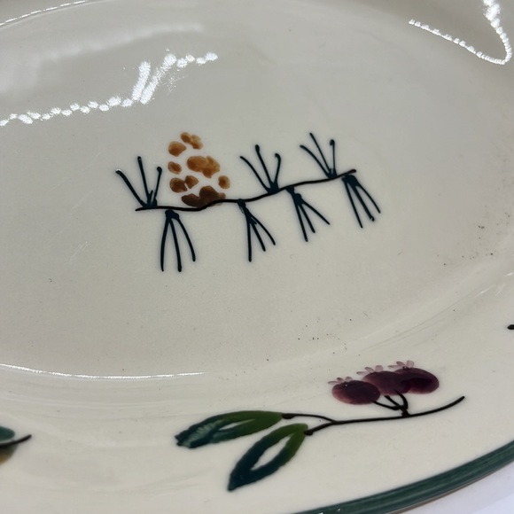 1994 Hartstone Pottery Serving Platter, Hard to Find Woodland Pattern - Picture 2 of 6